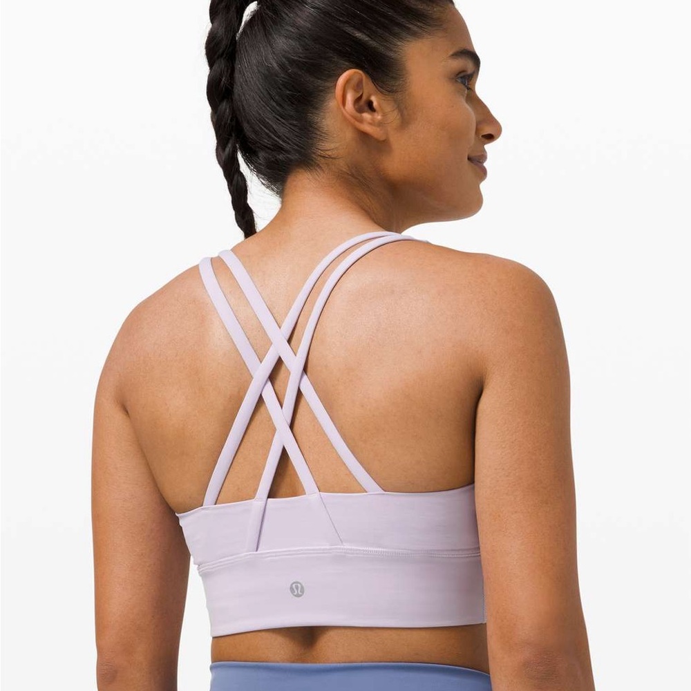 Lululemon Energy Long Line Sports Bra B-D Lavender Dew